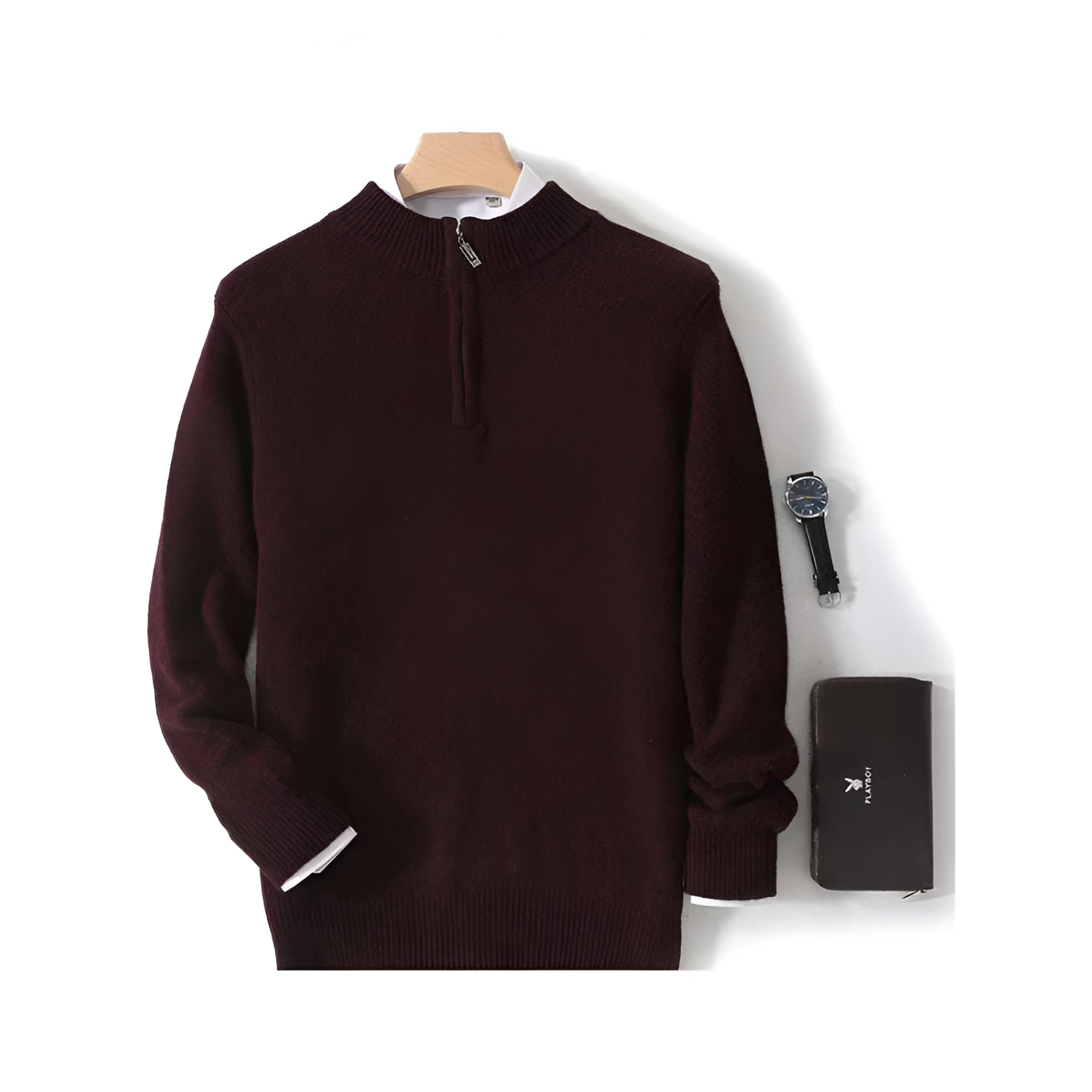 Heren Trui - Half-Zip - Zacht Materiaal - Tijdloze Pasvorm