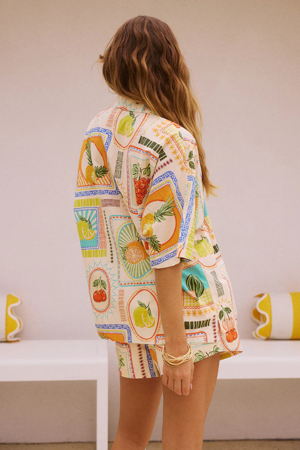 Geometrische Dames Set Shorts & Shirt-4