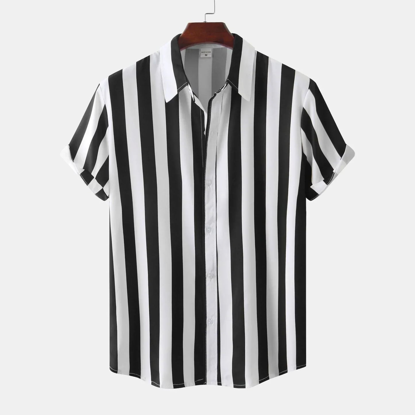 Gestreept Heren T Shirt Korte Mouwen-1