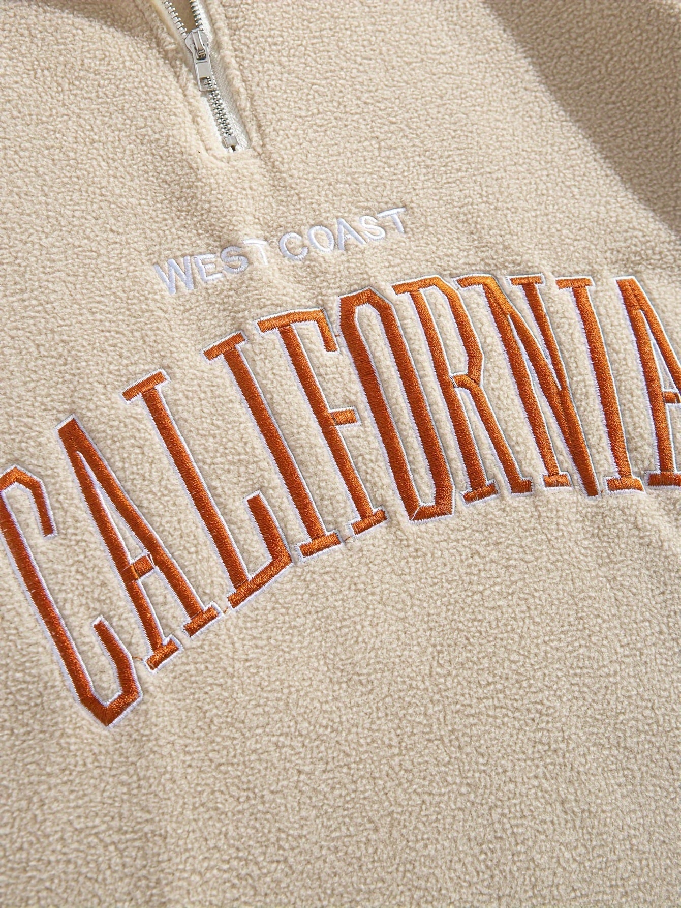 Heren California Grafische Halve Rits Fleece Sweater | Casual Lange Mouwen Pullover