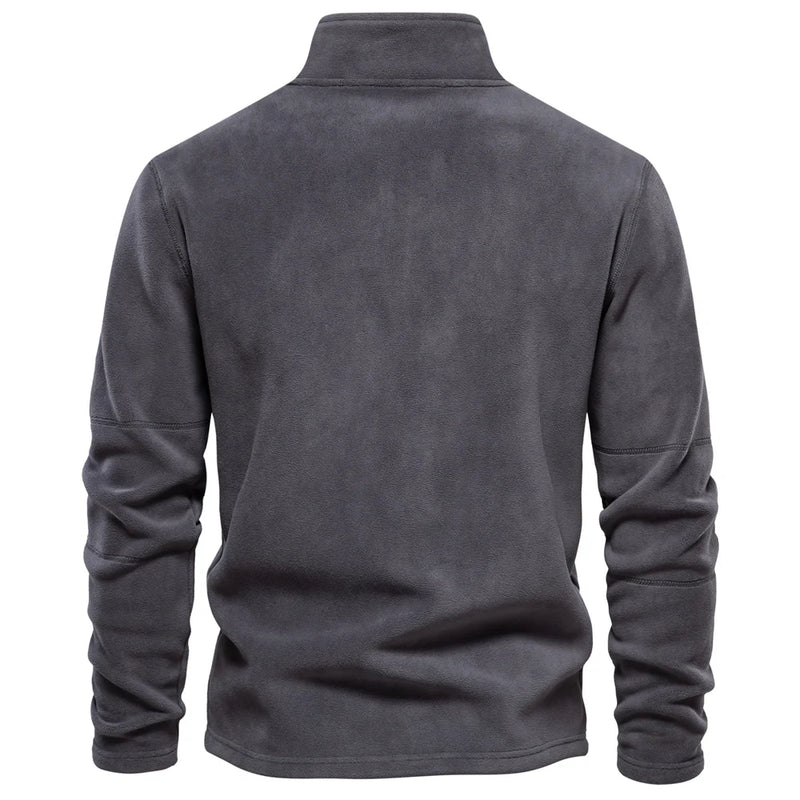 Heren Fleece Pullover | Halve Rits, Lange Mouwen, Zacht en Warm