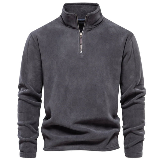 Heren Fleece Pullover | Halve Rits, Lange Mouwen, Zacht en Warm