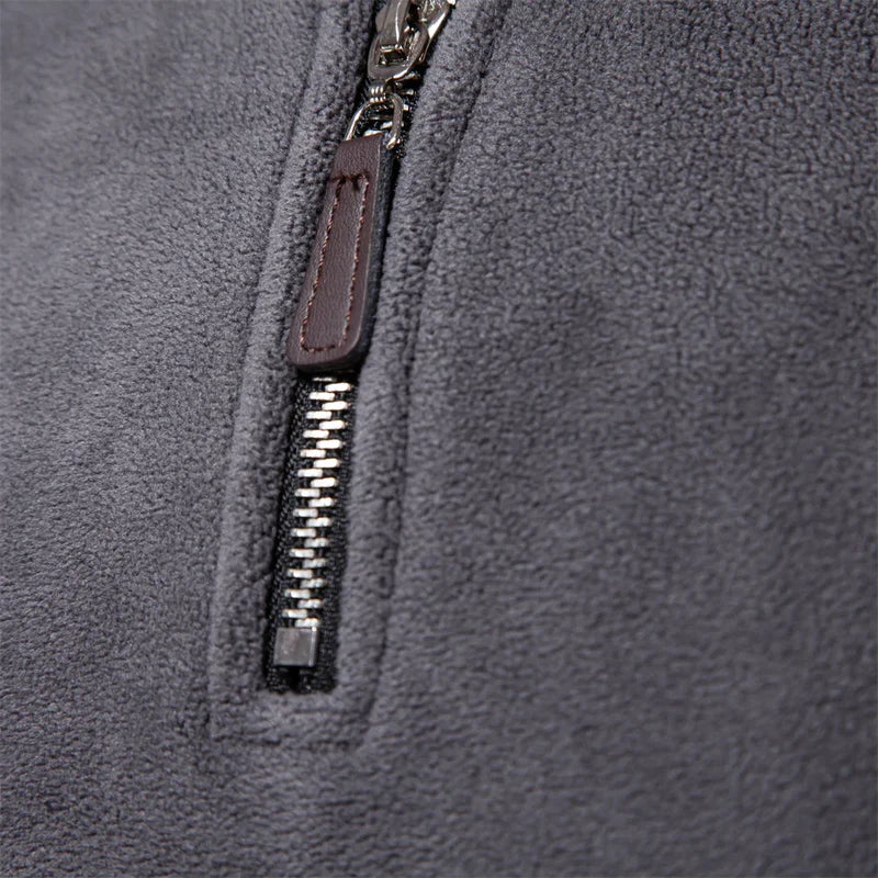 Heren Fleece Pullover | Halve Rits, Lange Mouwen, Zacht en Warm