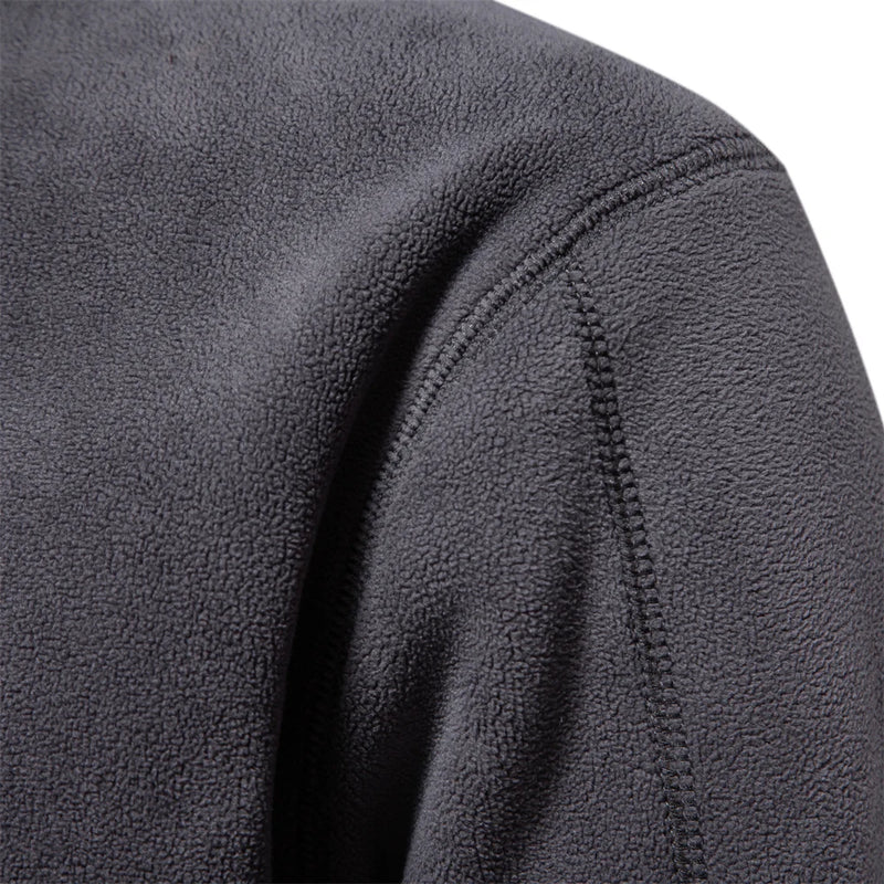 Heren Fleece Pullover | Halve Rits, Lange Mouwen, Zacht en Warm