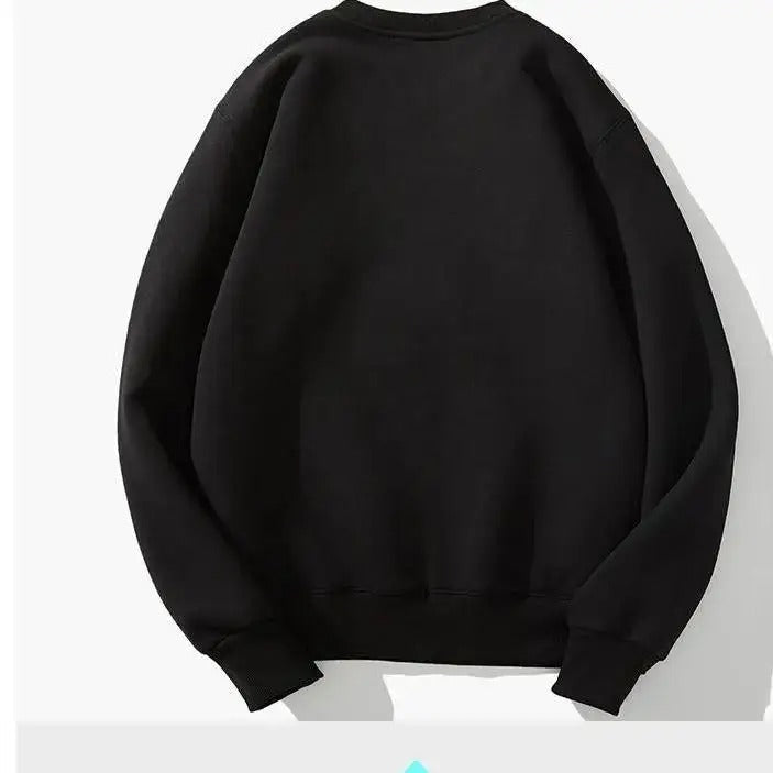 Heren Fleece Sweater met Ronde Hals | Warme Lange Mouwen Pullover voor de Winter