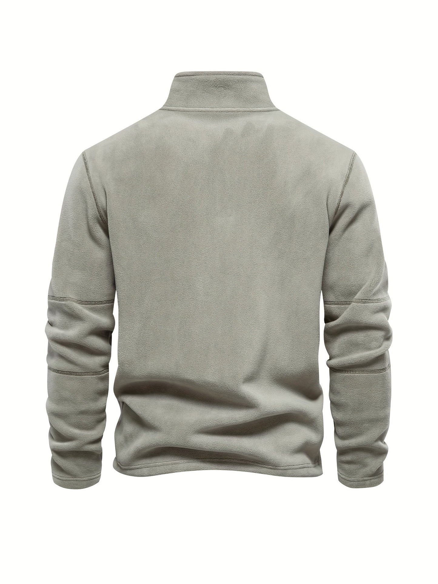 Heren Halve Rits Fleece Pullover | Warme Lange Mouwen Casual Trui