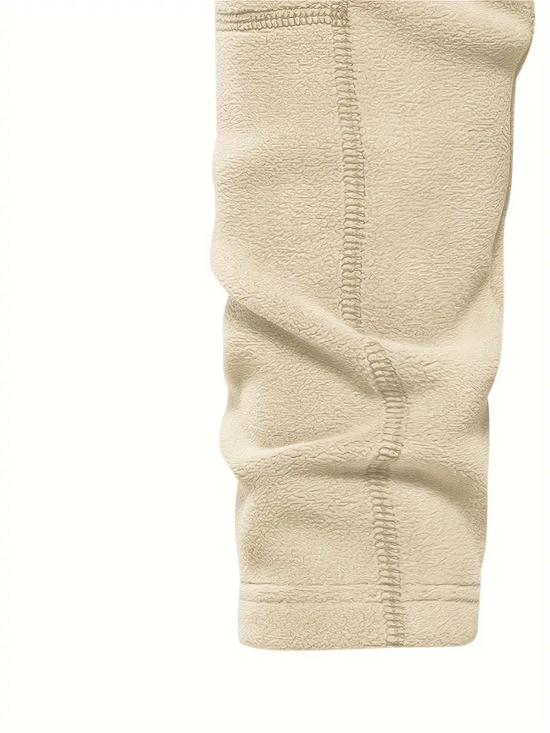 Heren Halve Rits Fleece Pullover | Warme Lange Mouwen Casual Trui