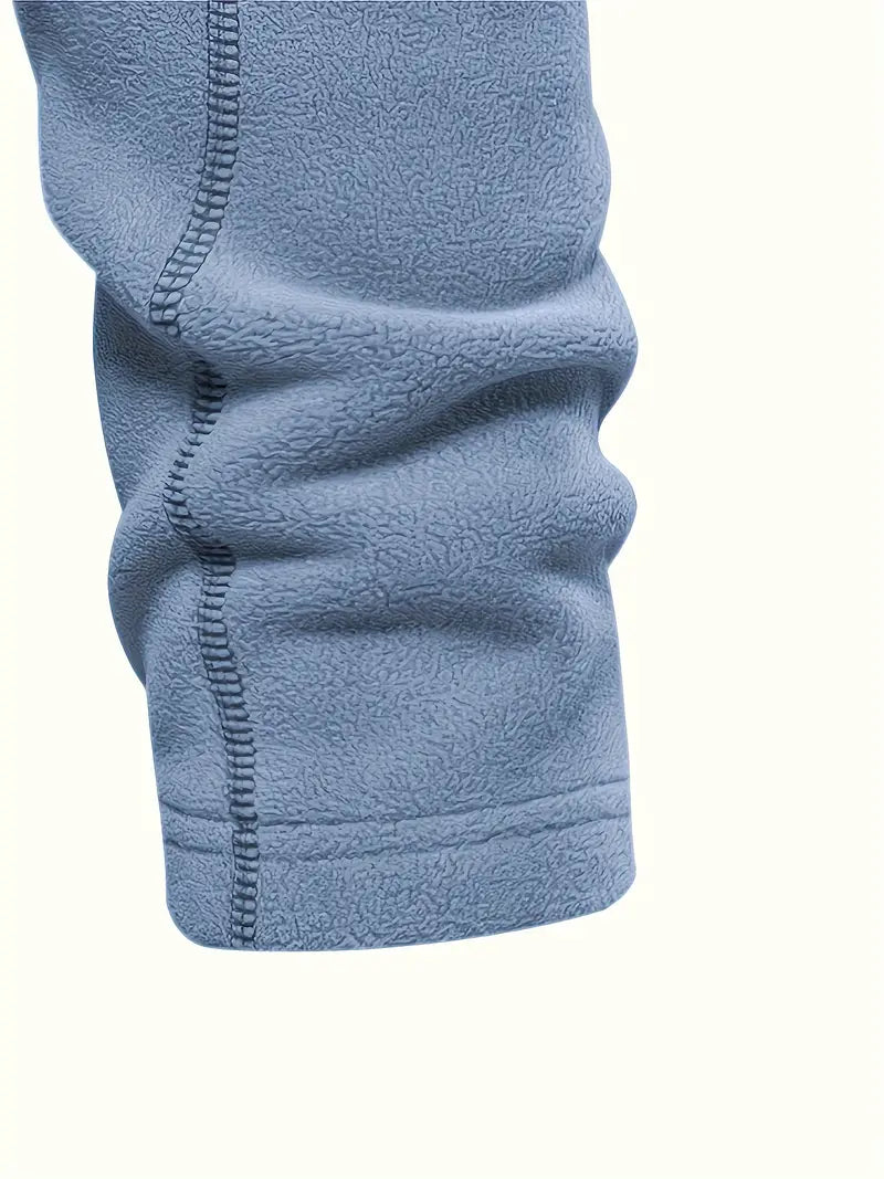 Heren Halve Rits Fleece Pullover | Warme Lange Mouwen Casual Trui