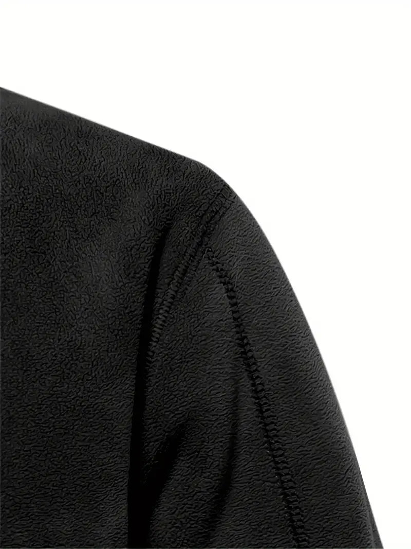 Heren Halve Rits Fleece Pullover | Warme Lange Mouwen Casual Trui