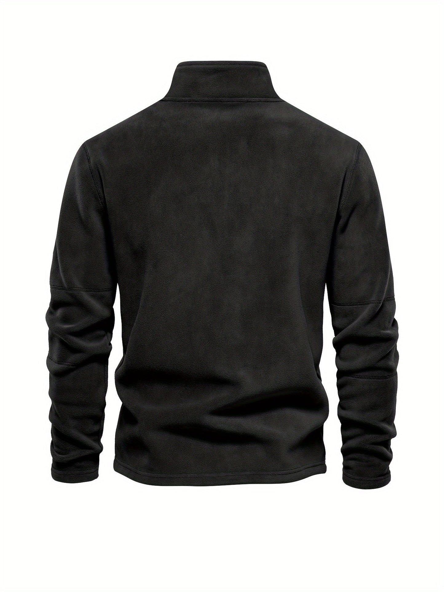 Heren Halve Rits Fleece Pullover | Warme Lange Mouwen Casual Trui