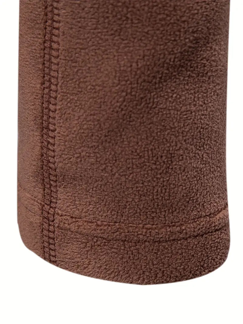Heren Halve Rits Fleece Pullover | Warme Lange Mouwen Casual Trui