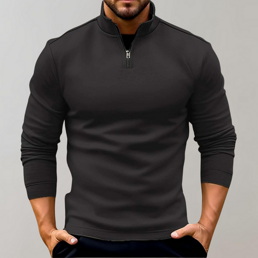 Heren Halve Rits Lange Mouwen Pullover
