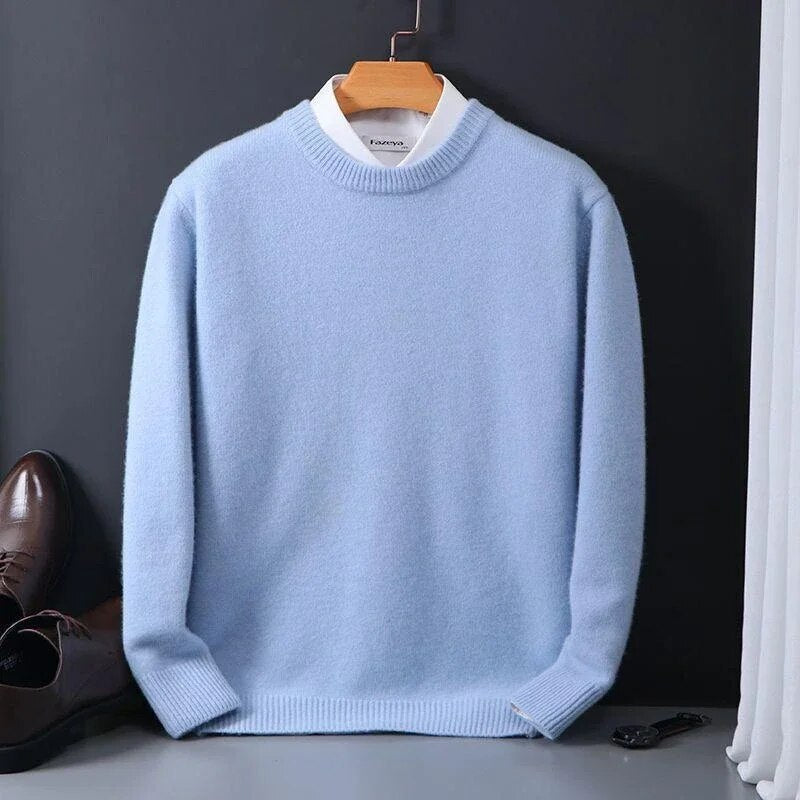 Heren Trui - Kasjmier Stof - Ronde Hals - Regular Fit