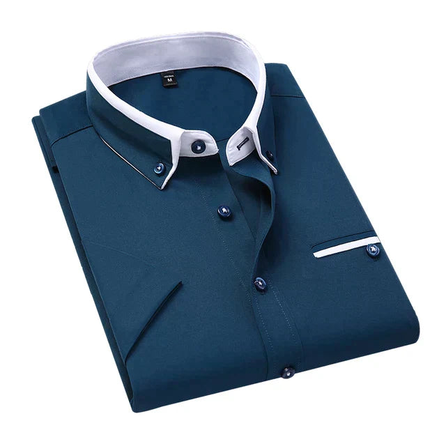 Variant image for Heren Shirt Korte Mouwen Katoen-29