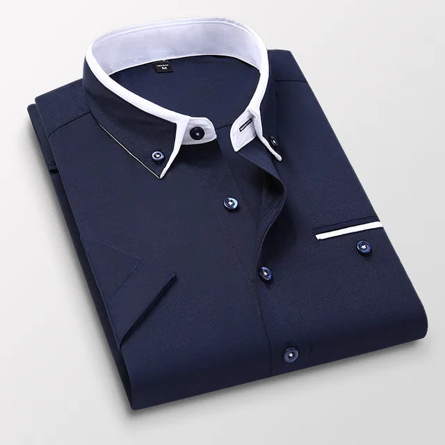 Variant image for Heren Shirt Korte Mouwen Katoen-43