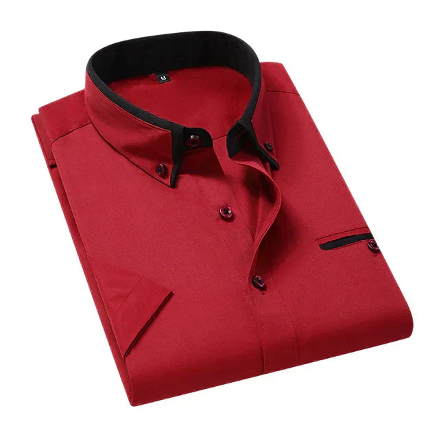 Variant image for Heren Shirt Korte Mouwen Katoen-15