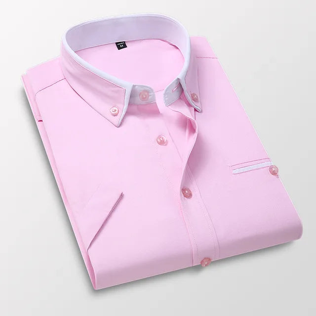 Heren Shirt Korte Mouwen Katoen-1