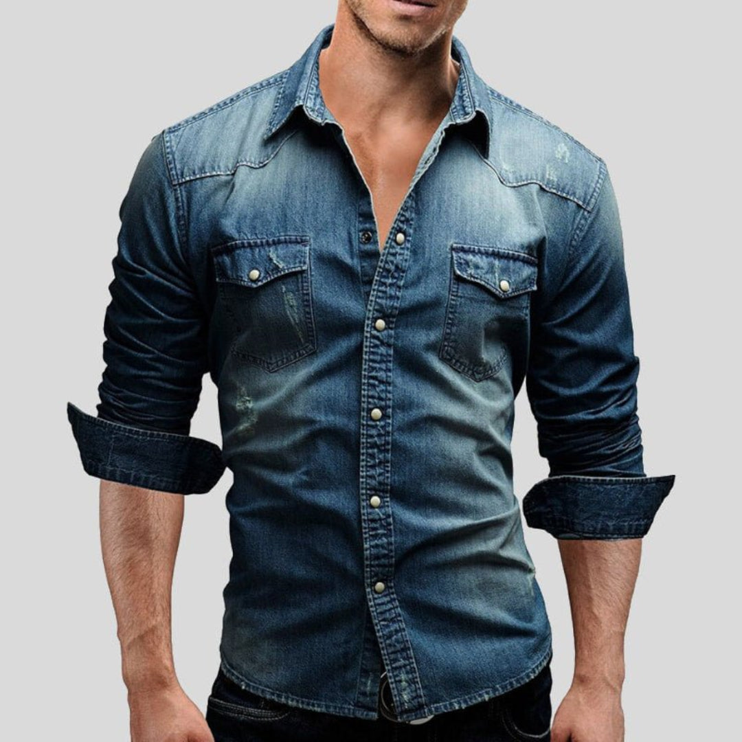 Heren Shirt Met Lange Mouwen-5