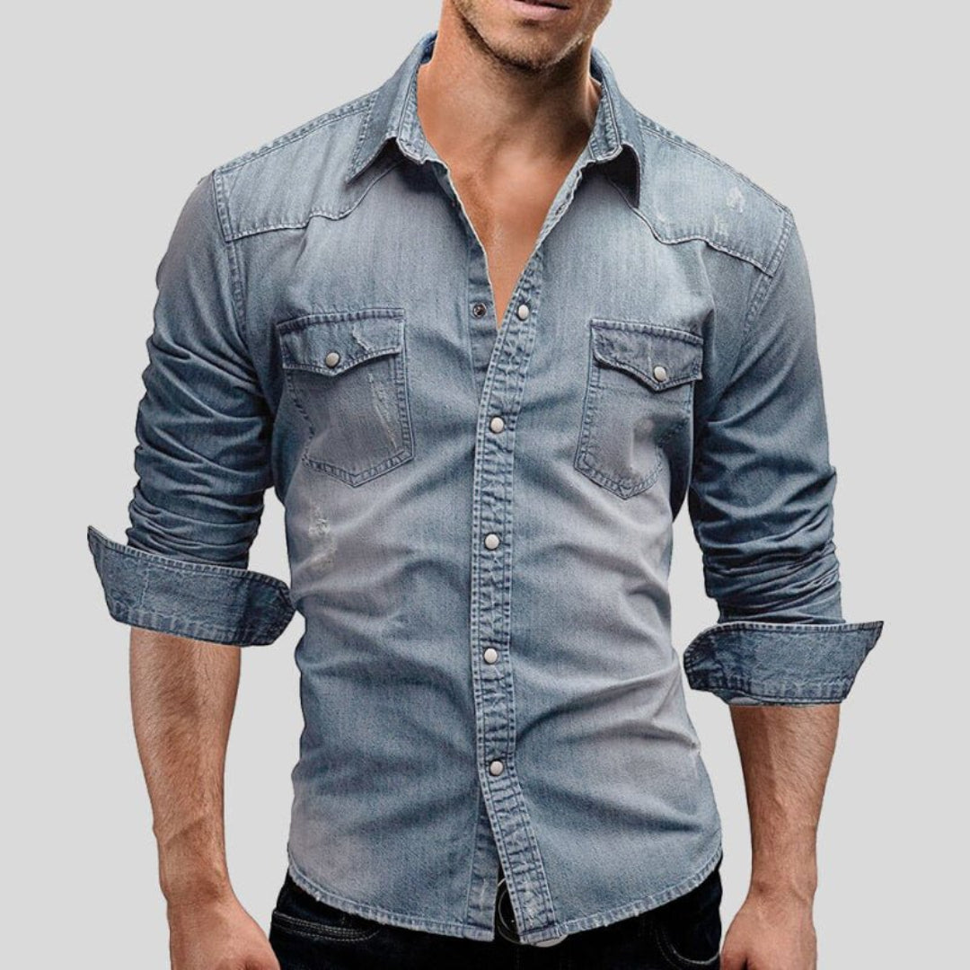 Heren Shirt Met Lange Mouwen-4