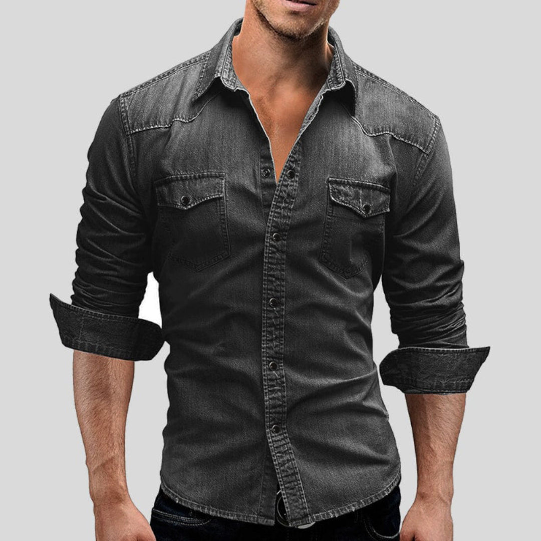 Heren Shirt Met Lange Mouwen-6