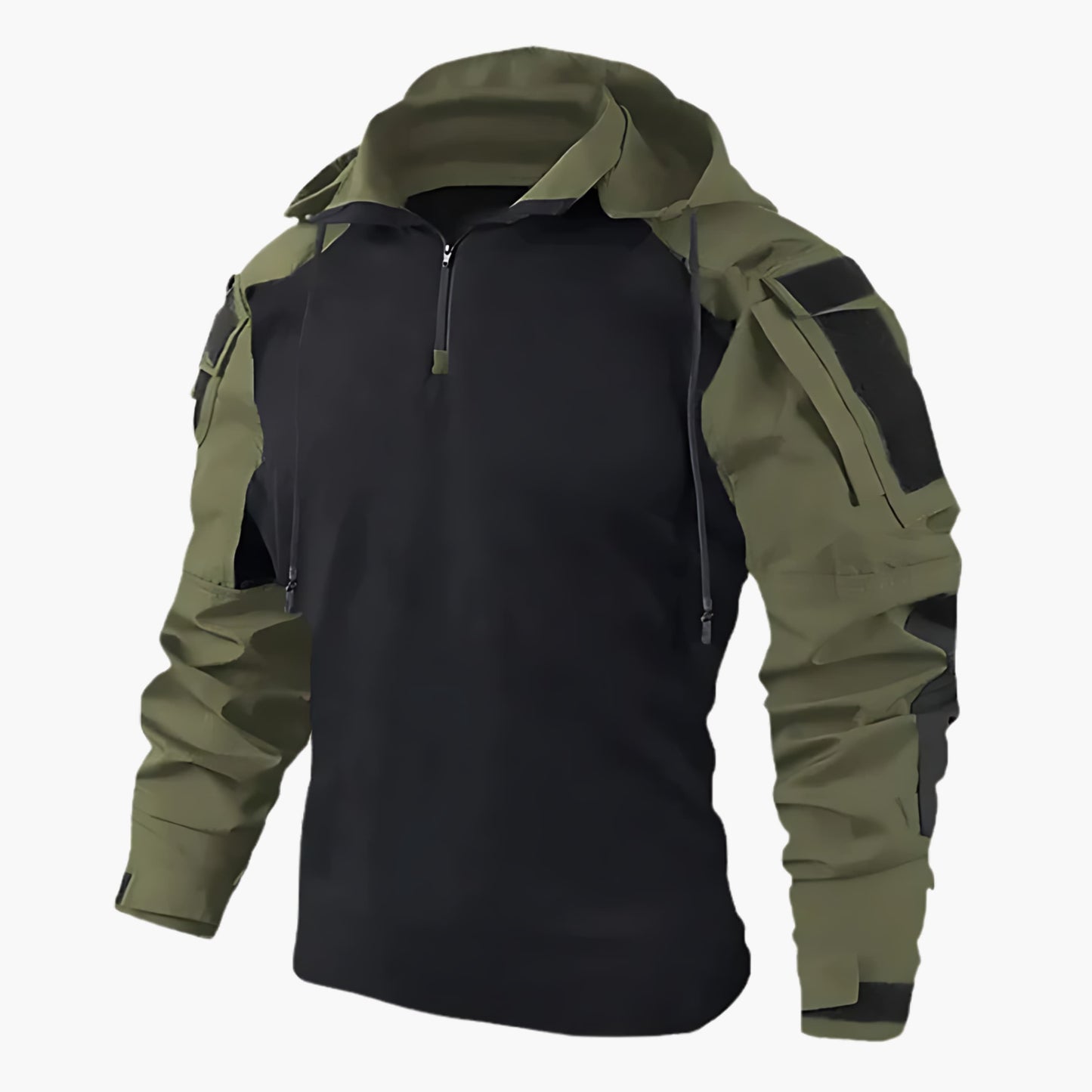 Heren Tactical Half-Zip Hoodie | Lichtgewicht Gevechtsstijl Hoodie met Verstelbare Capuchon