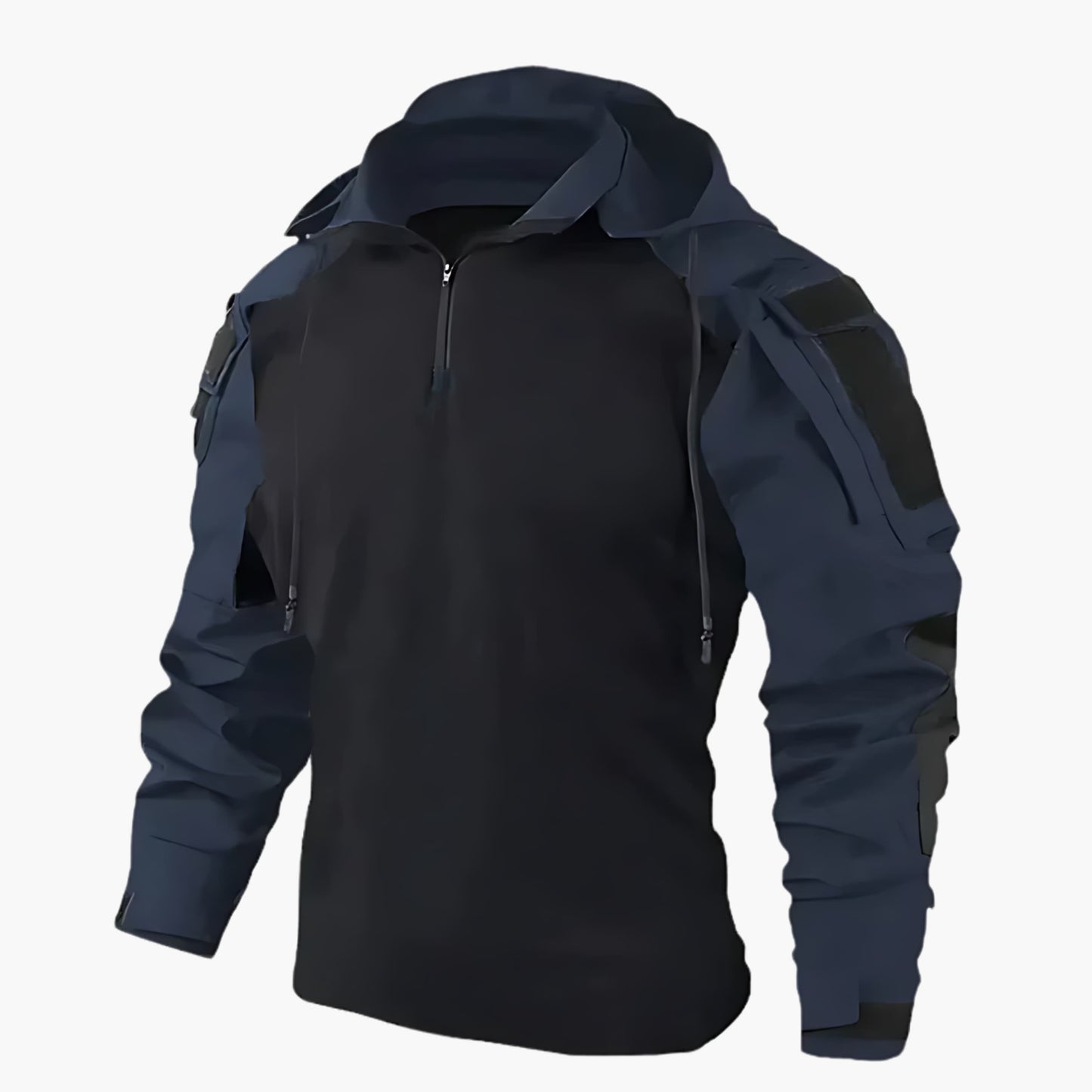 Heren Tactical Half-Zip Hoodie | Lichtgewicht Gevechtsstijl Hoodie met Verstelbare Capuchon