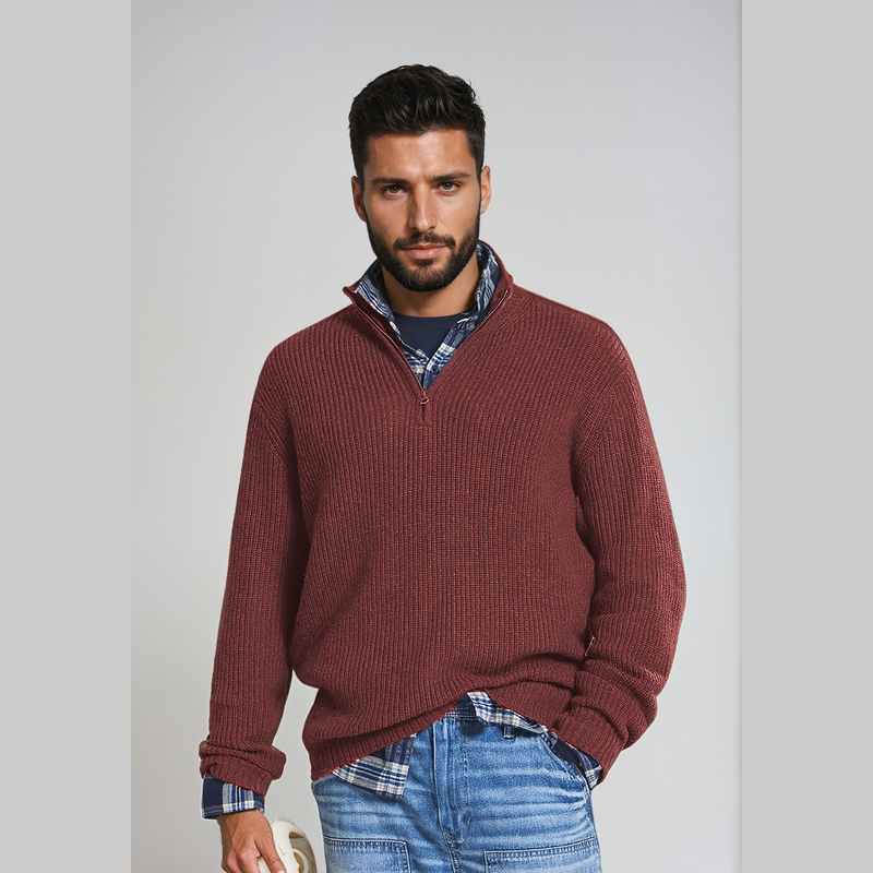 Heren Trui Met Ritssluiting | Truien Heren Voor Herfst En Winter | James