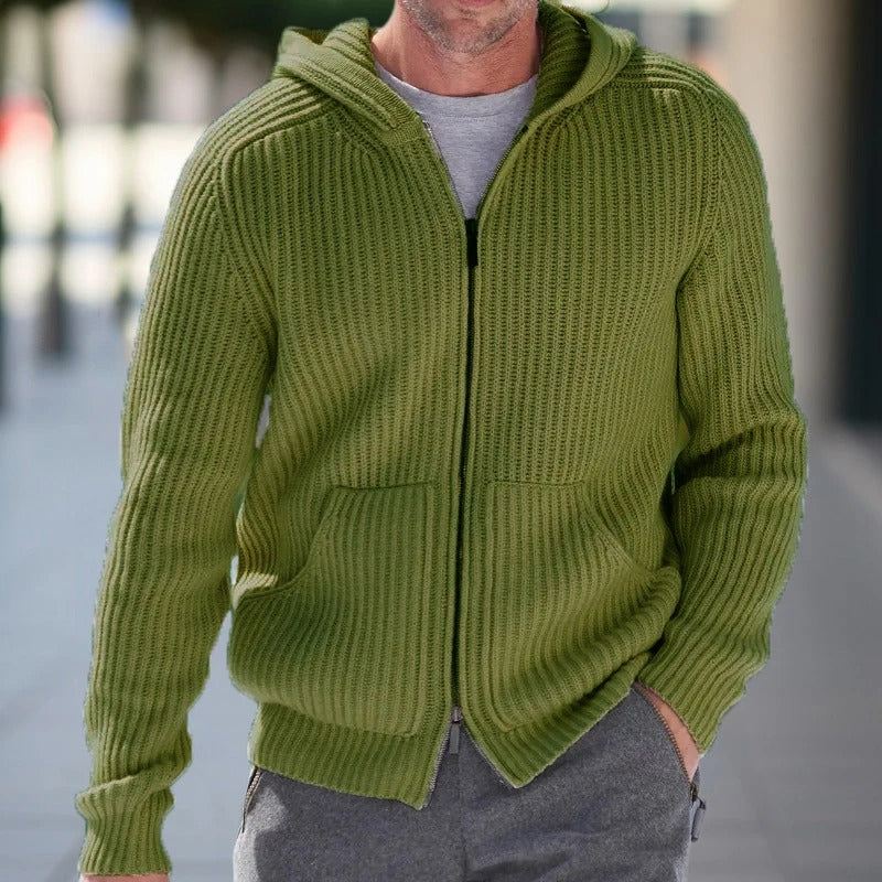 Heren Hoodie - Gebreid - Volledige Rits - Comfortabel