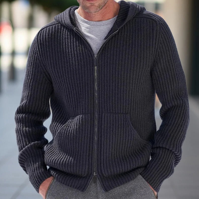 Heren Hoodie - Gebreid - Volledige Rits - Comfortabel