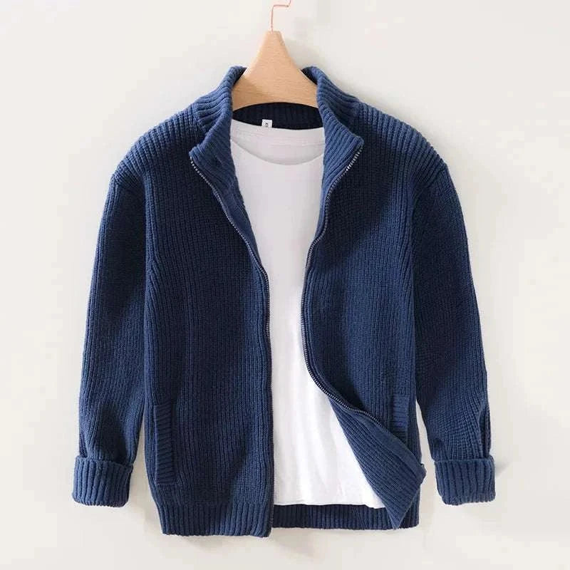 Heren Trui - Zip-Up - Staande Kraag - Polyestermix