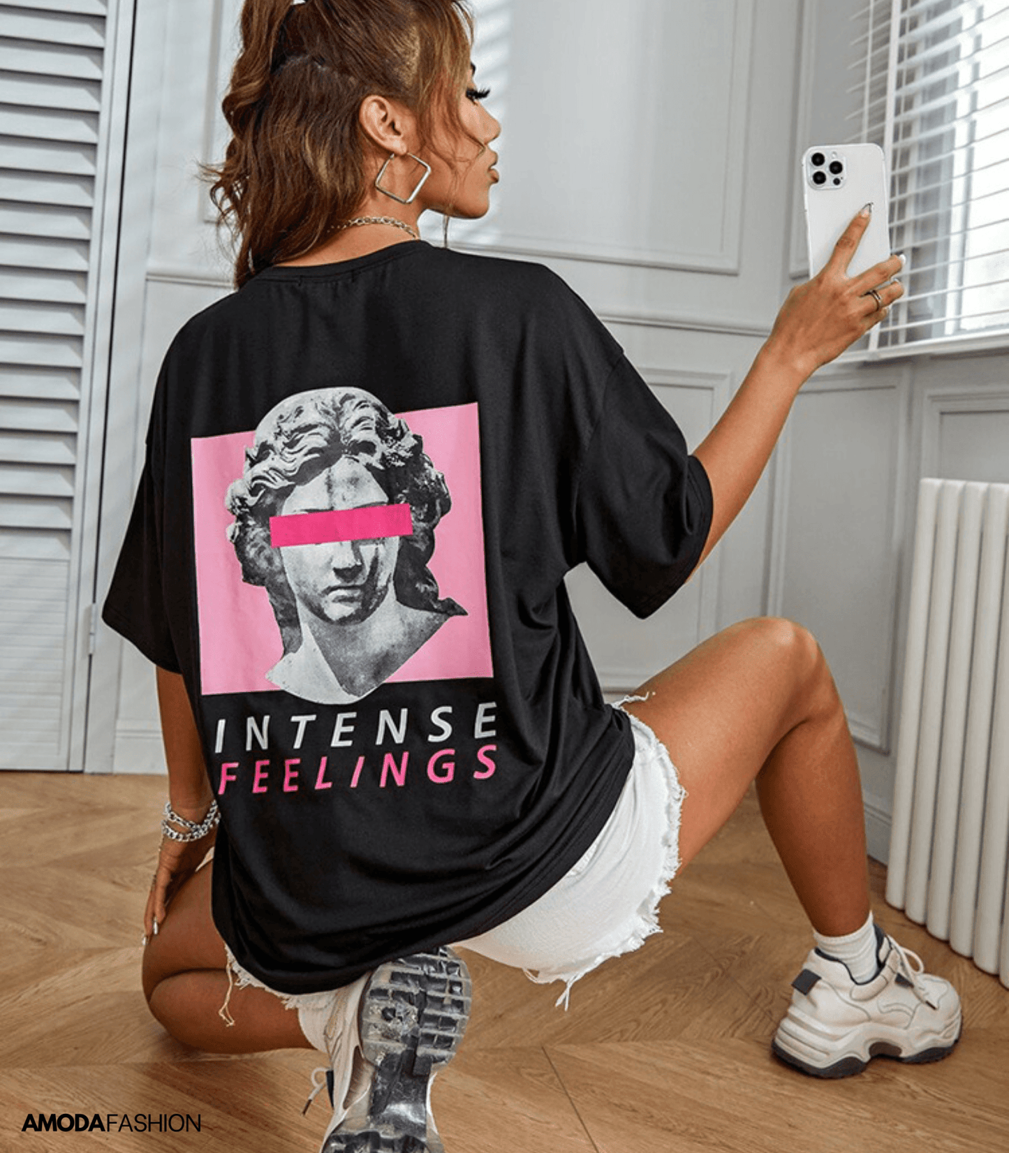 Dames T-shirt – Ontwerp op de achterkant – Lichtgewicht katoen – Veelzijdige stijl