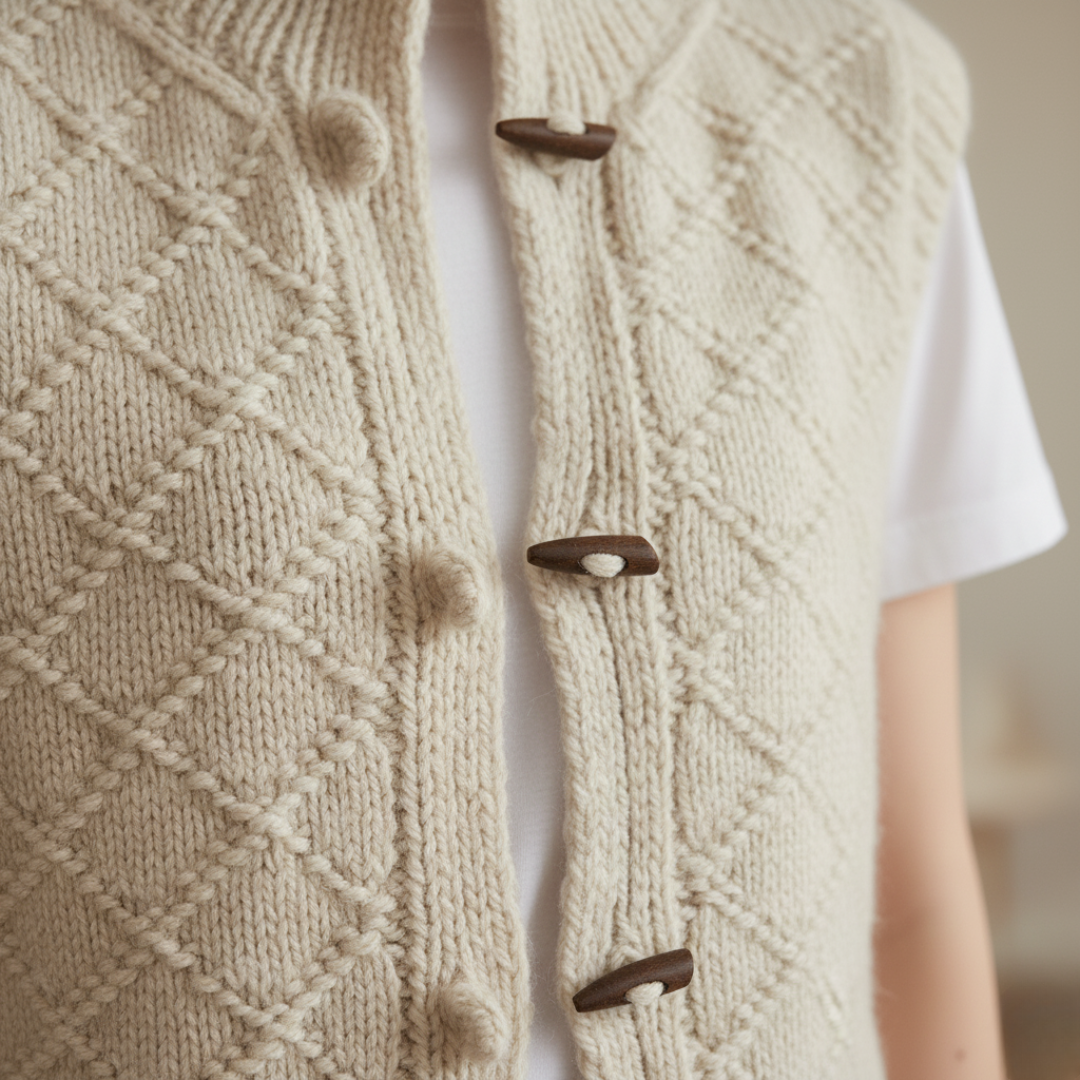 Dames Gebreid Wol Gilet | Mouwloos, Knoopsluiting, Warm, Casual Laagjeskleding