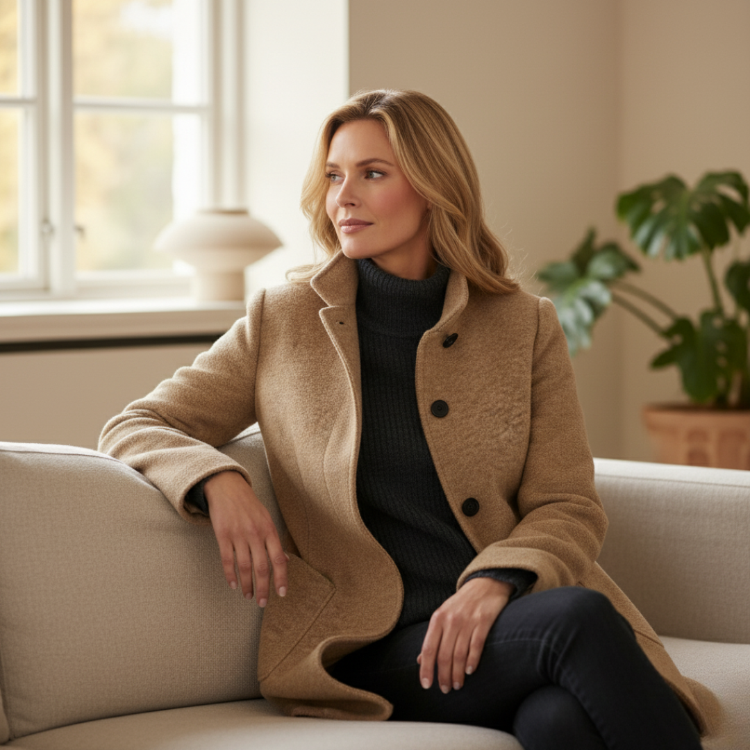 Dames Trenchcoat Wolmix Jas | Stijlvolle Winterjas