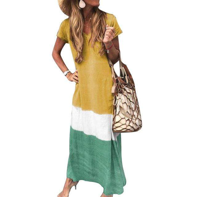 Kleurrijke Maxi Jurk Dames Zomer-6