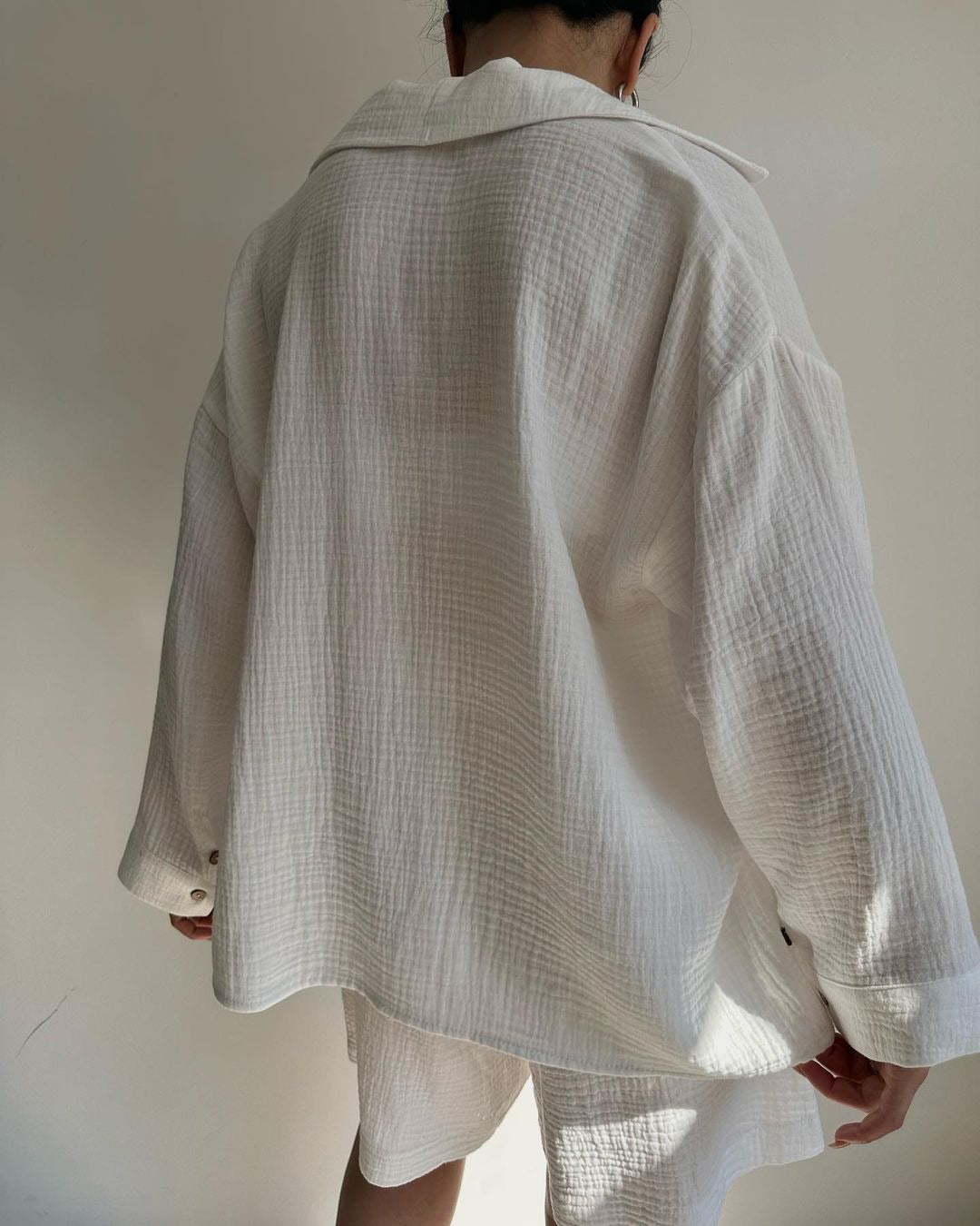 Dames Set - Oversized Pasvorm - Katoenen Materiaal - Twee-Delig Ontwerp