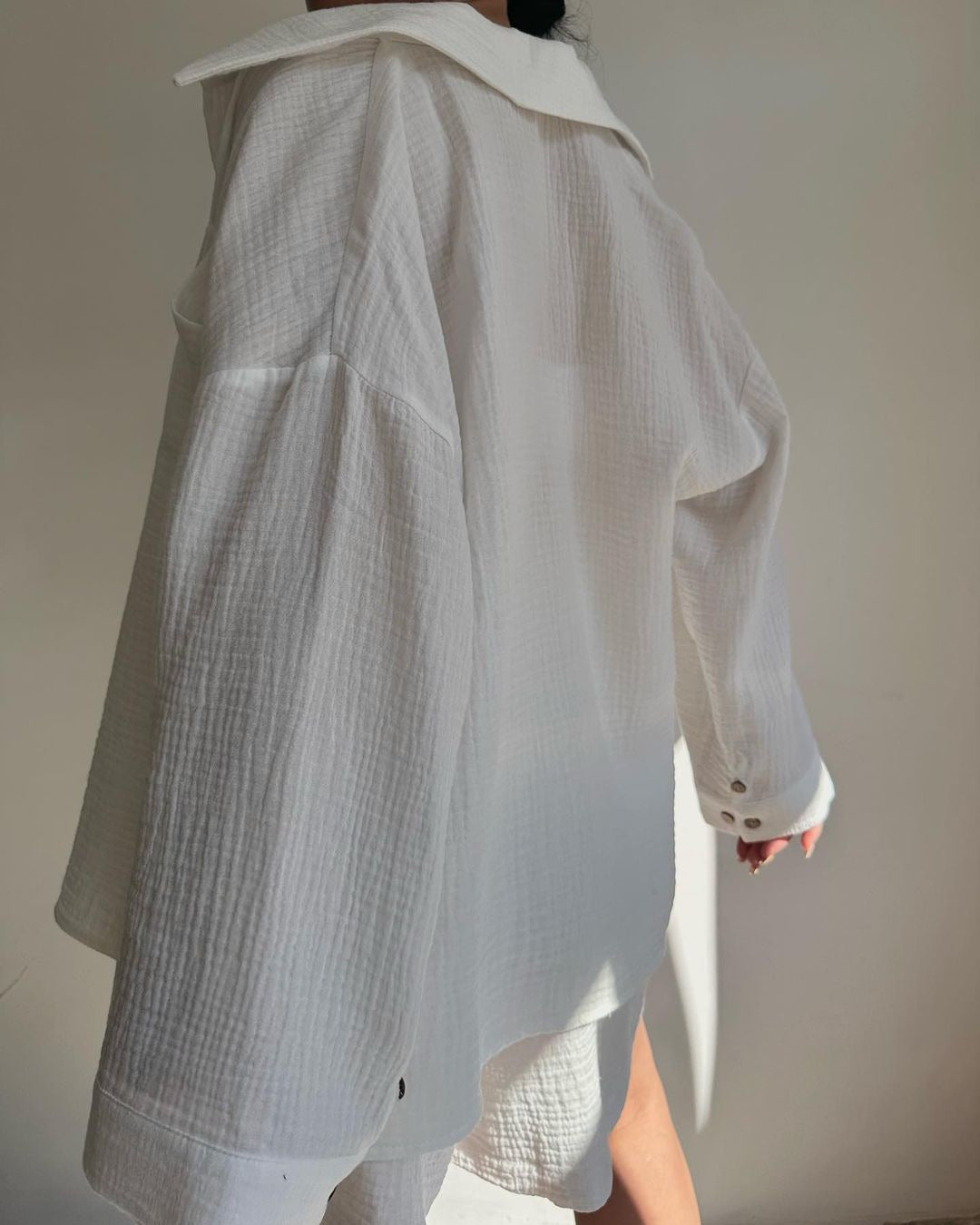 Dames Set - Oversized Pasvorm - Katoenen Materiaal - Twee-Delig Ontwerp