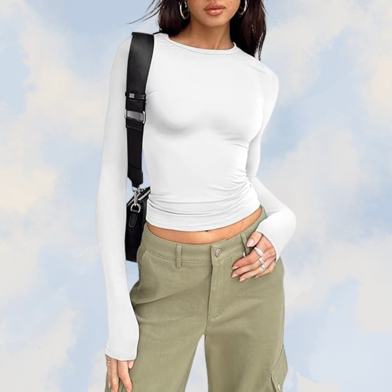 Variant image for Lichte Witte Blouse Dames Mouwen-21