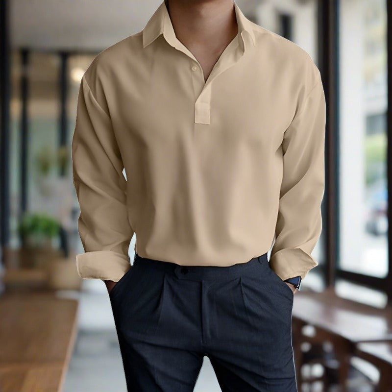Heren Poloshirt - Lange Mouwen - Lichtgewicht - Ademend