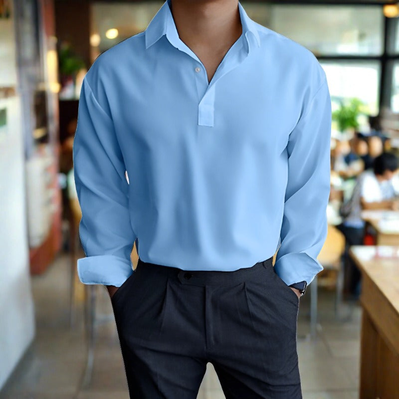 Heren Poloshirt - Lange Mouwen - Lichtgewicht - Ademend