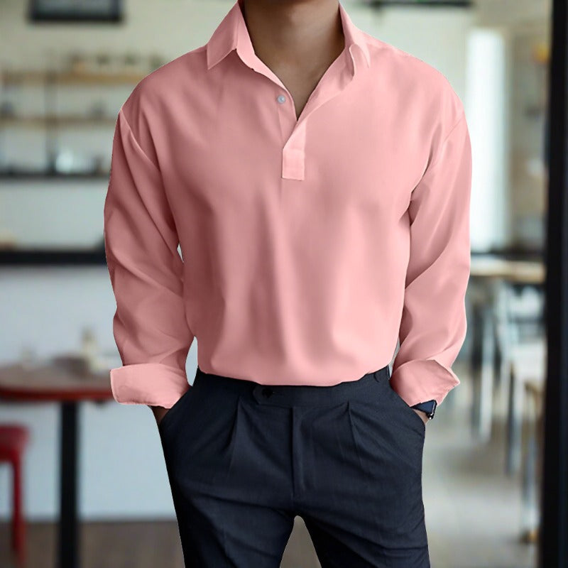 Heren Poloshirt - Lange Mouwen - Lichtgewicht - Ademend
