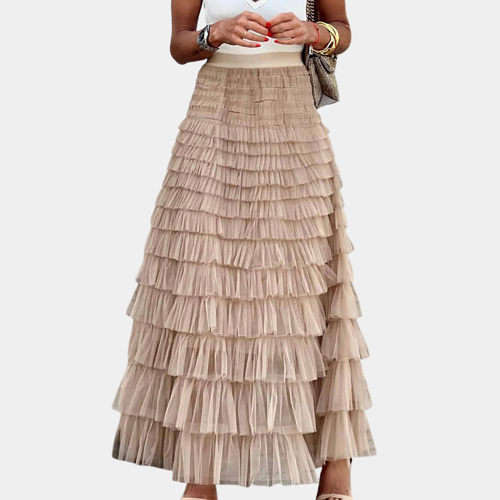 Maxi Rok Dames met Hoge Taille voor Casual en Formele Gelegenheden, Comfortabel en Stijlvol-1