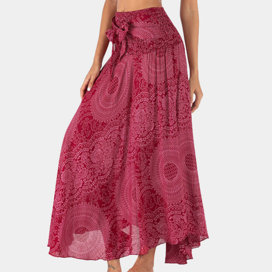 Variant image for Maxi Rok Dames met Vloeiende Pasvorm voor Elke Gelegenheid met Boho Stijl-5