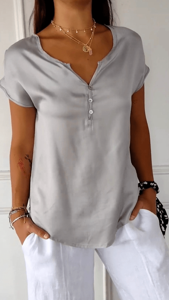 Variant image for V-Hals T Shirt Dames Comfortabel-11