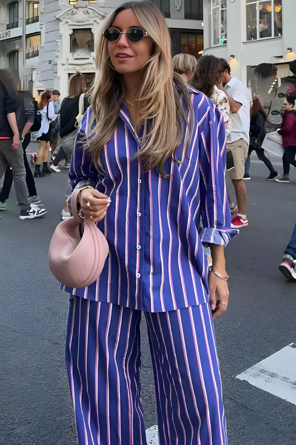 Moderne Broek En Shirtset Dames-3