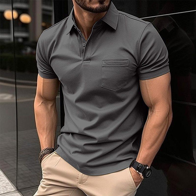 Moderne Polo Shirt Heren Korte Mouwen-3