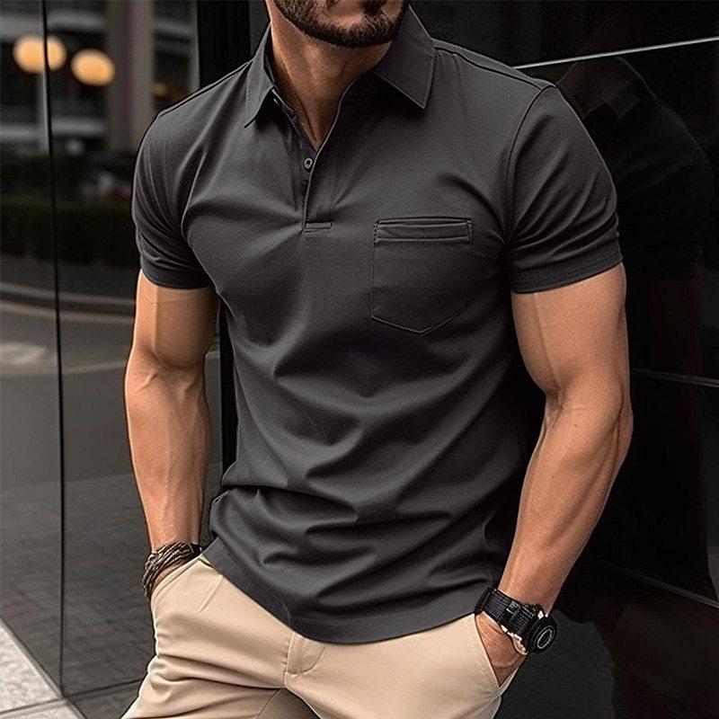 Moderne Polo Shirt Heren Korte Mouwen-1