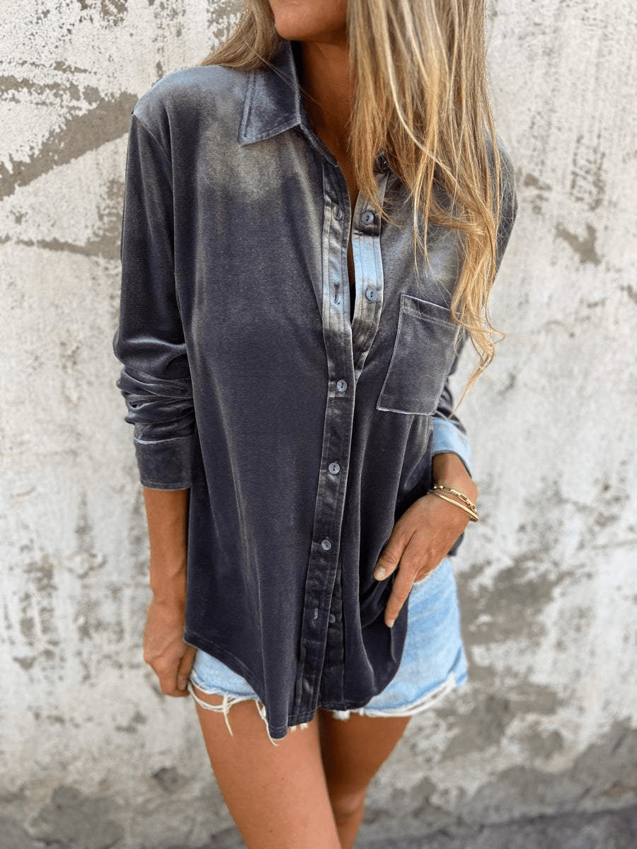 Luxe Velours Dames Blouse-6