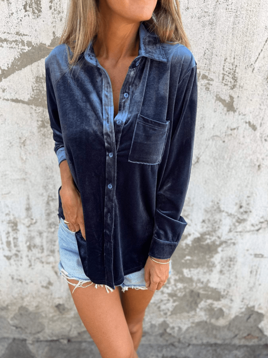 Luxe Velours Dames Blouse-3