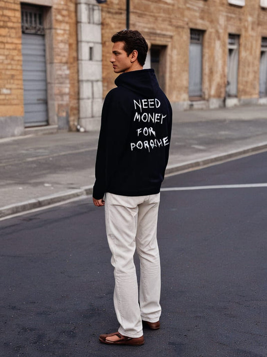 "Need Money for Porsche" - Unisex Hoodie - Hoogwaardig Katoen - Oversized Look