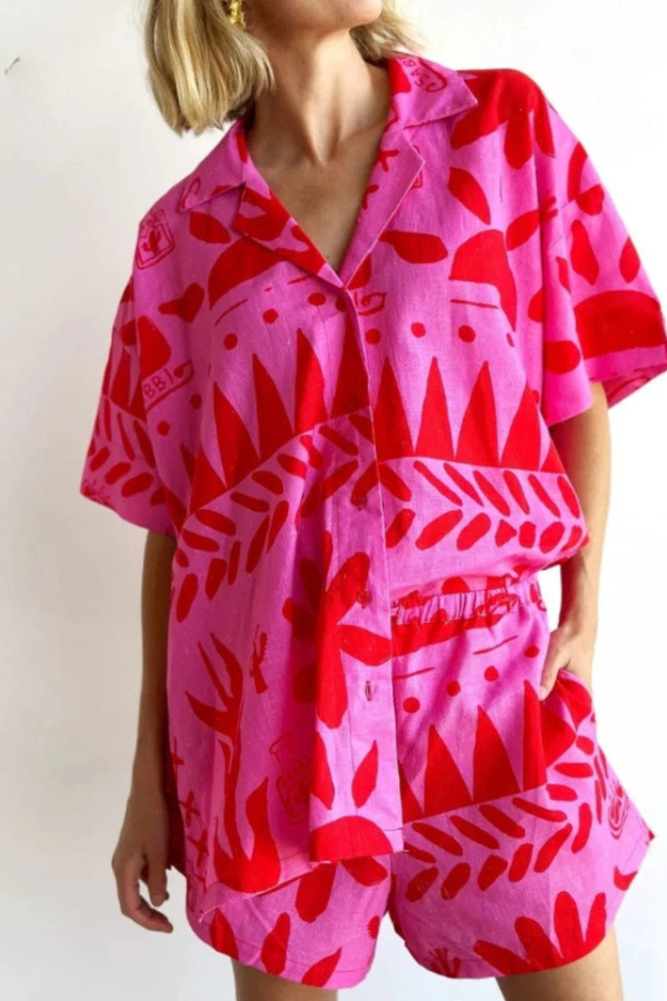 Oversized Abstracte Dames Set-2